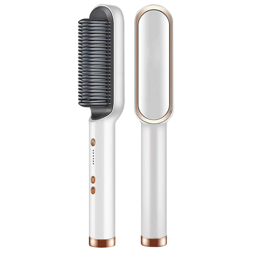 2-in-1 Hair Straightener Brush