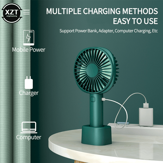 Portable Mini Fan - USB Charging Handheld & Desktop Fan