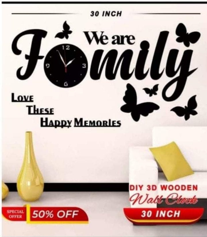 Acrylic Family Wall Clock