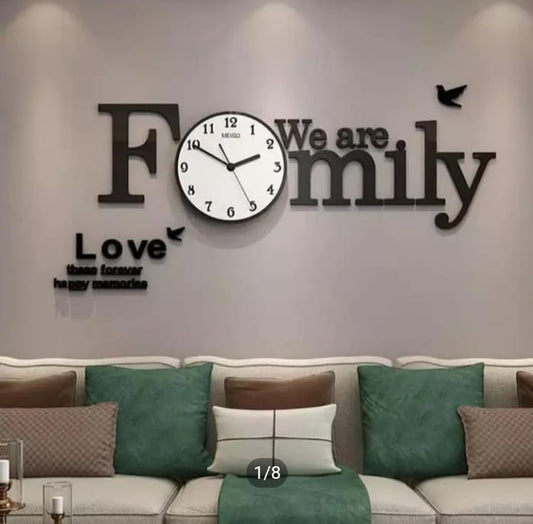 Acrylic Family Wall Clock