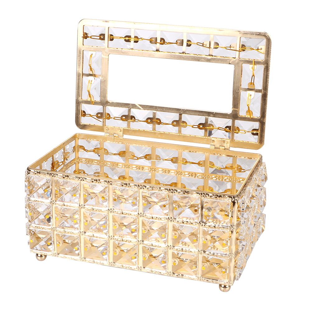 Square Crystal Tissue Box