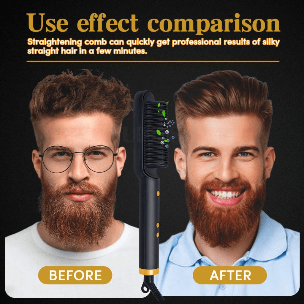 2-in-1 Hair Straightener Brush