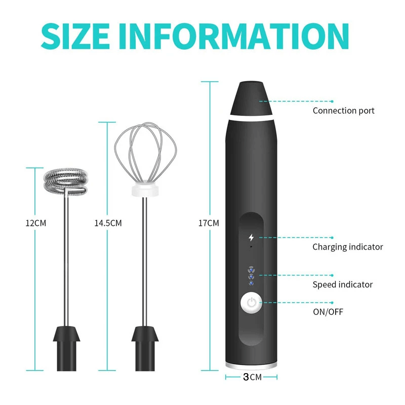 2-in-1 Electric Coffee Beater & Milk Frother