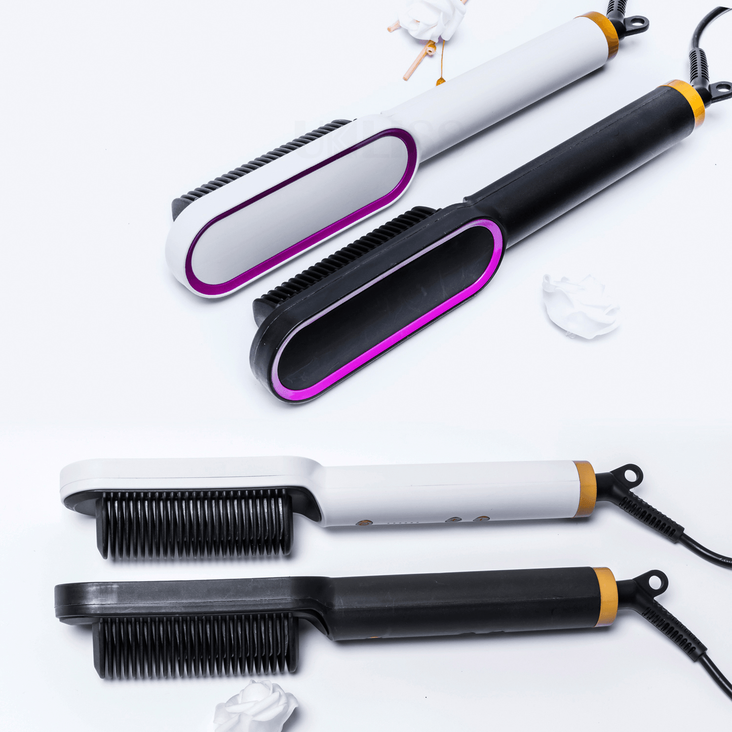 2-in-1 Hair Straightener Brush