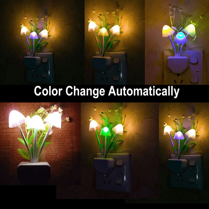 Mushroom Night Light | 7-Color Changing LED Sensor Lamp