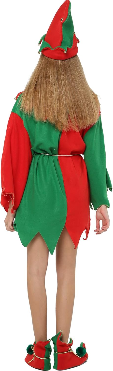 Women Christmas Santa Elf Costume for Christmas Party