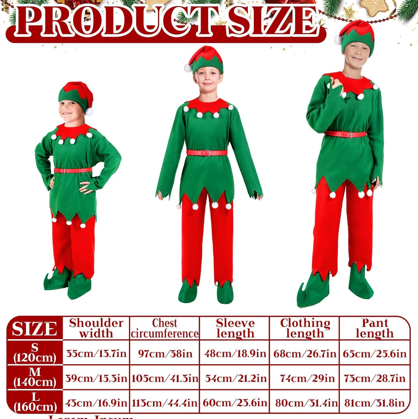 Kids Christmas Elf Costumes Boys Elf Dress up Xmas Outfits for Kids Cosplay