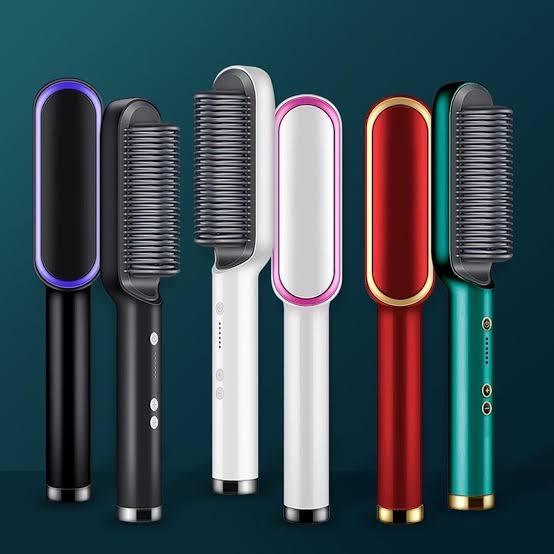 2-in-1 Hair Straightener Brush