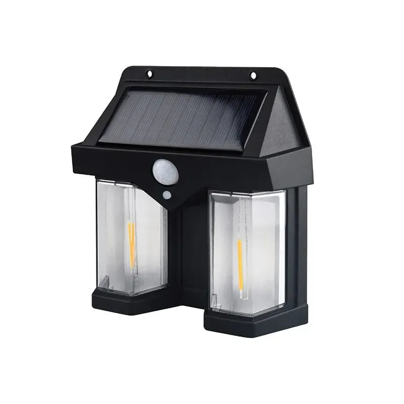 New Model Of Double Wall Lamp Solar Powered Light/ Solar Tungsten Night Lamp with Smart Motion Sensor, Wall Lamp, Waterproof Lantern for Patio, Garden Decor, 3 Lighting Modes