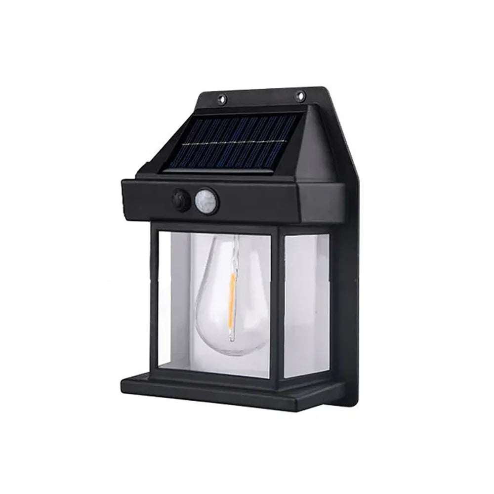 New Solar Tungsten Wall Lamp Three Modes Outdoor Villa Garden Courtyard Waterproof Decoration Induction Lantern Small Night Lamp