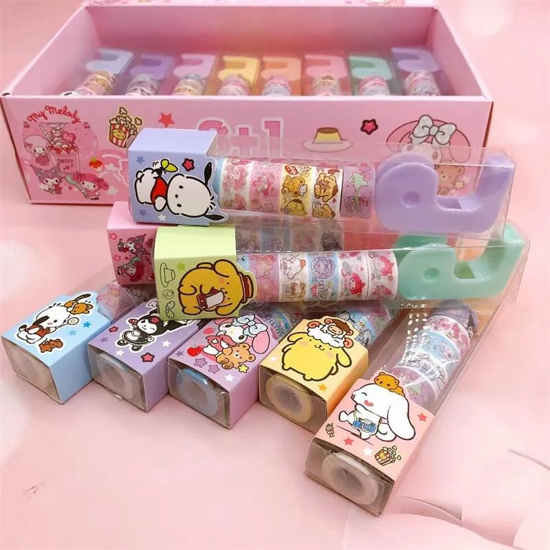 Sanrio 8-in-1 Mini Washi Tape Set with Free Dispenser