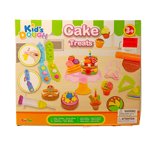 Colorful Cake Treats Kids Play Dough Playset