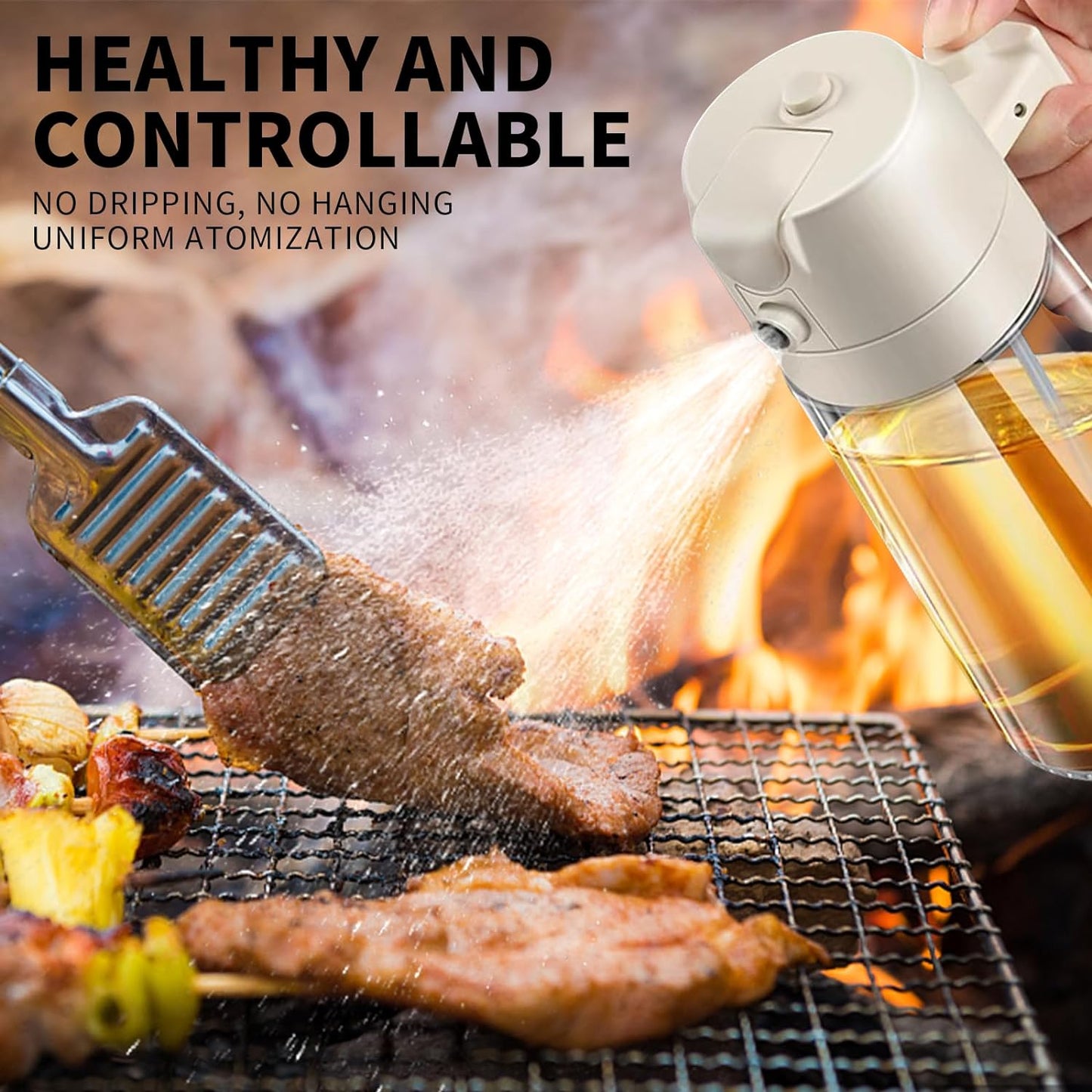 2-in-1 Oil Kettle & Spray Bottle 450ml