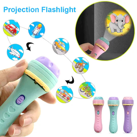 KIDS SLIDE PROJECTOR FLASHLIGHT PROJECTION LIGHT